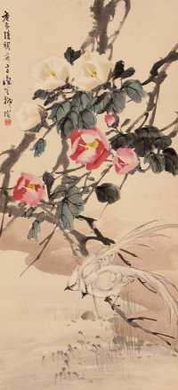 柳滨 庚辰（1940年）作 花鸟 立轴